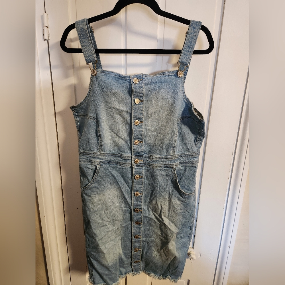 Wax Jean Denim Button-Down Jean Dress 2XL